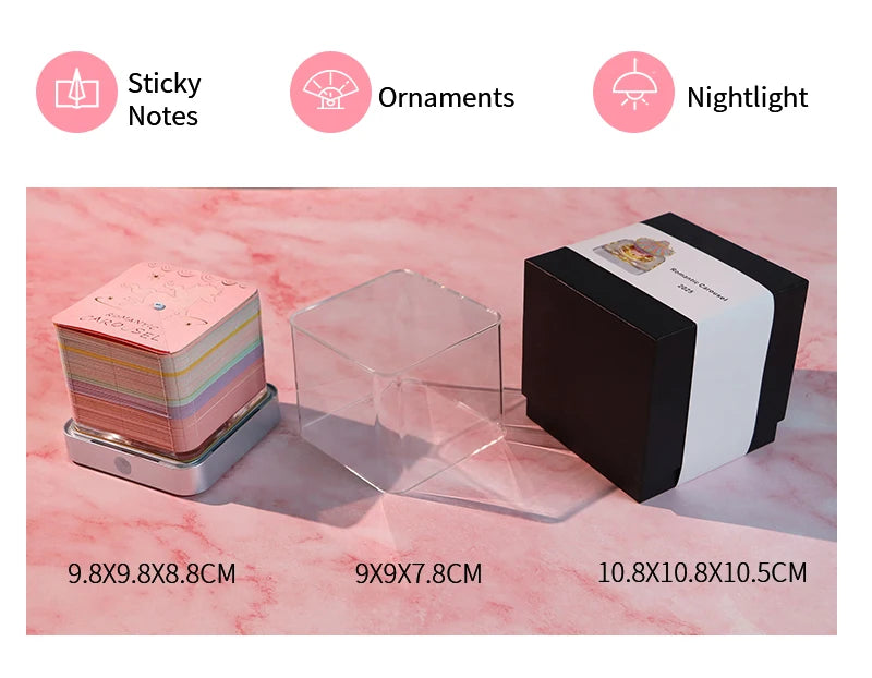 3D Calendar 2025 Memo Pad Omoshiroi Block Carousel Blue Notepad Artistic 3D Paper Art Sculpture Model Desk Ornaments Novel Gift