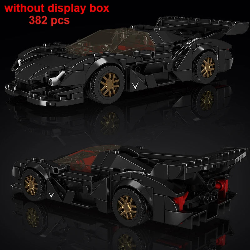 Technical Moc Car City Speed Champion Sports Car Racing Vehicle Building Blocks Brick Educational Construction Toys