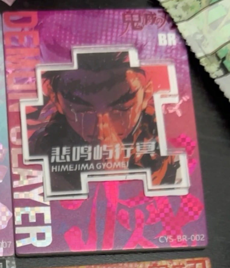 Anime Demon Slayer Kamado Tanjirou Kochou Shinobu Kanroji Mitsuri Iguro Obanai Collection Cards Christmas Birthday Gifts Toys
