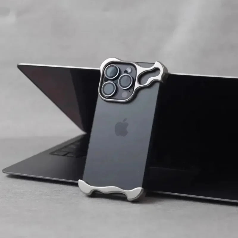 Titanium Metal Phone Case for IPhone 16 15 14 13 Pro Max Lens Film Aluminum Alloy Corner Pad Bumper Shockproof No Border Cover