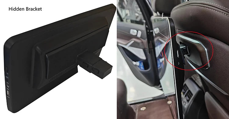 Monitor de reposacabezas de coche Android 12.0 de 11,6 pulgadas para BMW X7 G07 2019-2025 Soporte para asiento trasero WiFi 4K Pantalla táctil Soporte oculto para vídeo