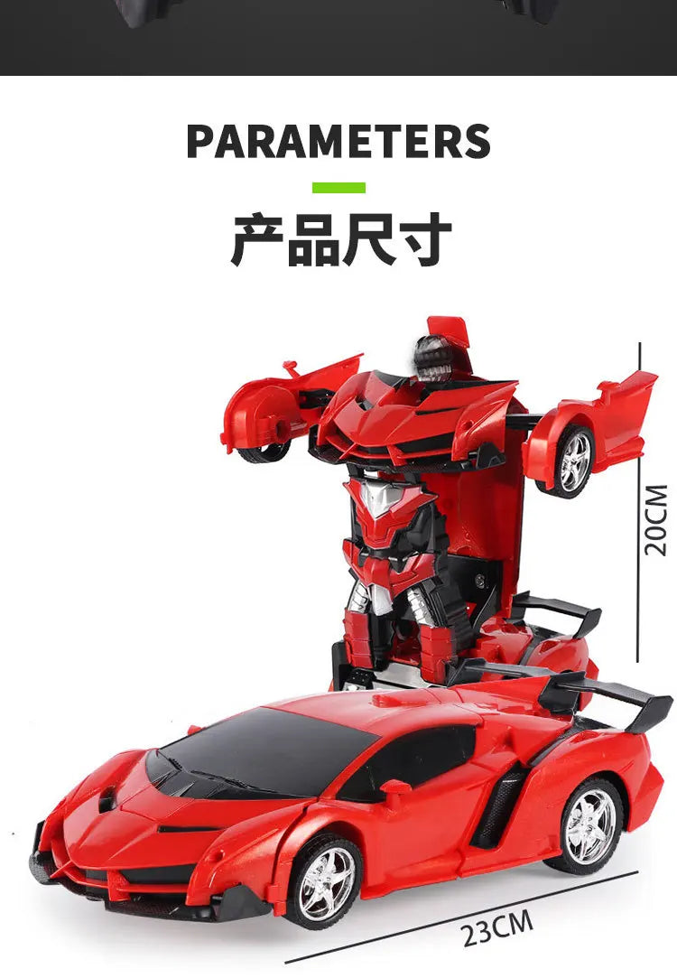 BGTOY RC Car 4WD Control remoto Deformation Robot Car Boy Anime Model Transformation 20CM Figuras de acción para niños Juguetes Regalos