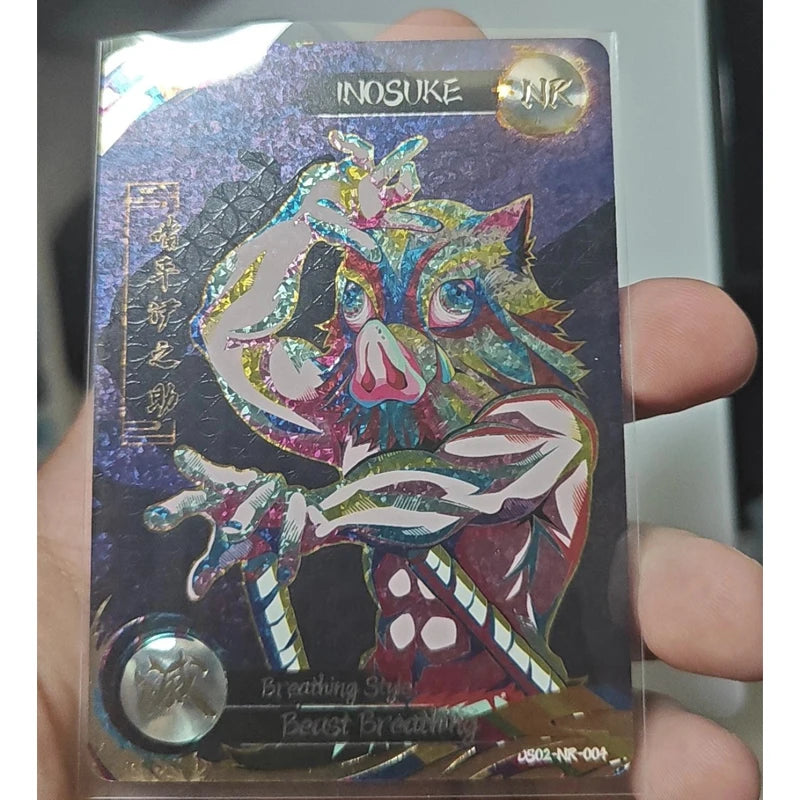 Anime Demon Slayer Agatsuma Zenitsu Hashibira Inosuke Tomioka Giyuu Rengoku Kyoujurou Collectible Card Birthday Gifts Toys