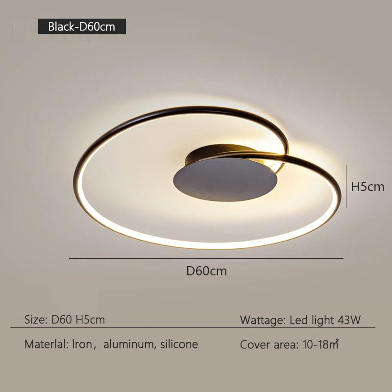 Bedroom Lamps Mordern Minimalism Led Ceiling Lamp Creative Dimmable Study Room Light Indoor Lighting Home Decor Luster Fixtures
