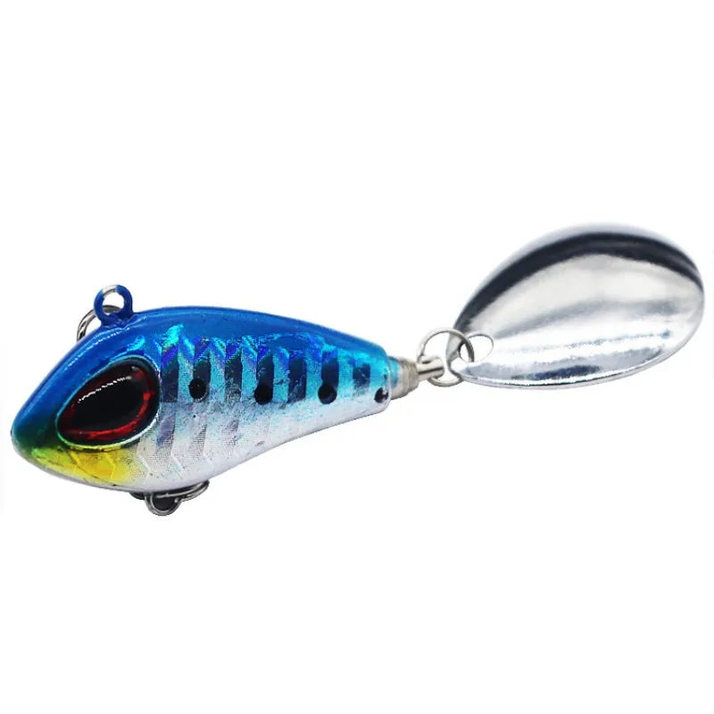 ZWICKE 1 pieza de señuelo de pesca Mini VIB de metal con cuchara, aparejo de pesca de invierno, crankbait, cebo giratorio vibratorio que se hunde, 6 g, 10 g, 17 g y 25 g