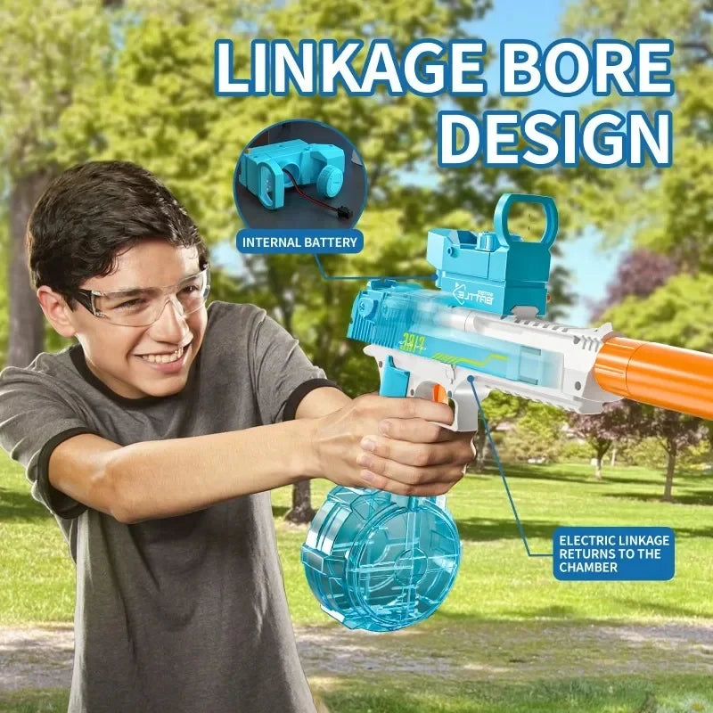 Summer Toys Desert Eagle Water Gun Full Automatic Electric Shooting Water Gun Toy Children Outdoor Beach Fight Toy Boy Girl Gift