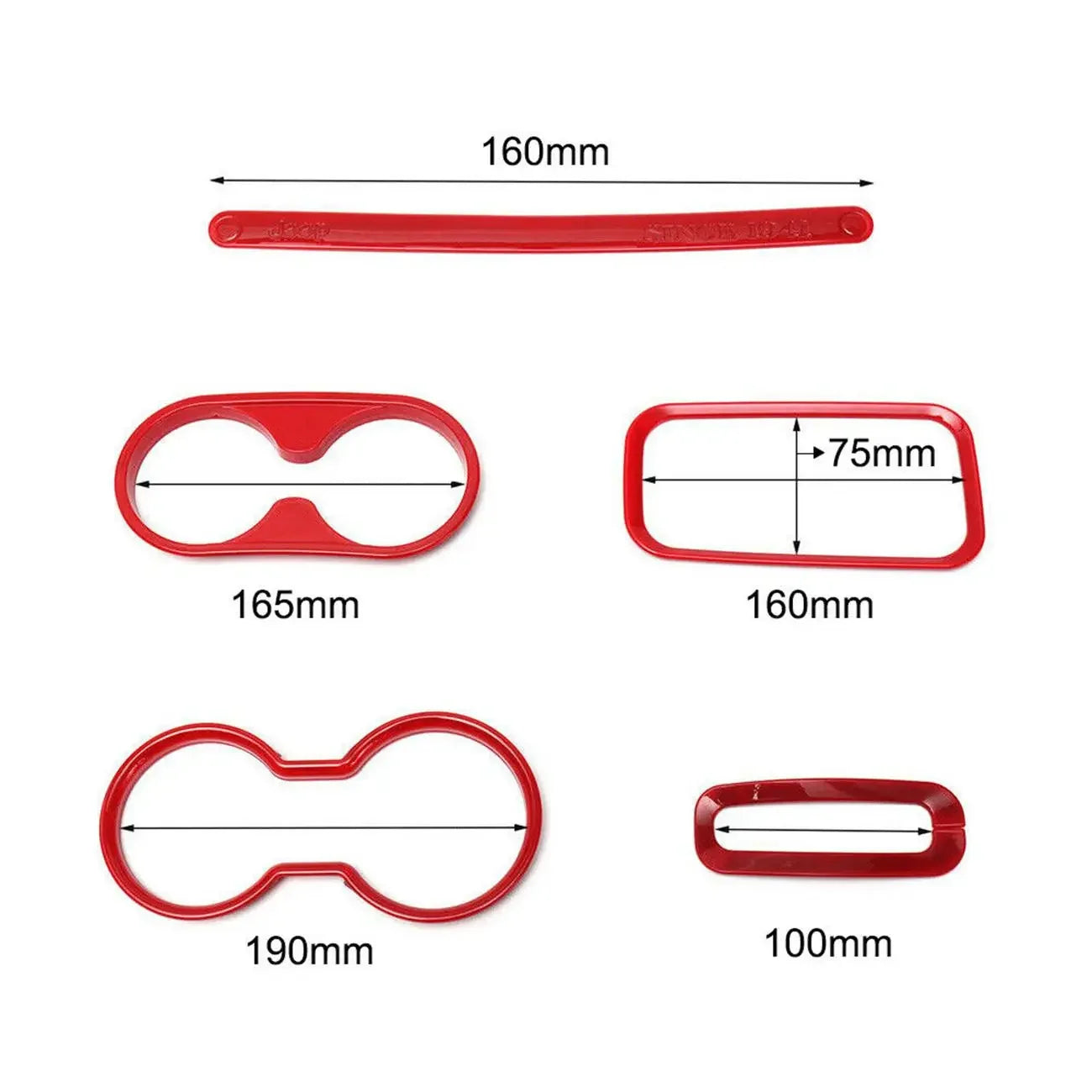 18 piezas de accesorios de decoración para el interior del coche, cubierta embellecedora para Jeep Wrangler JK JKU 2011 2012 2013 2014 2015 2016 2017 4 puertas