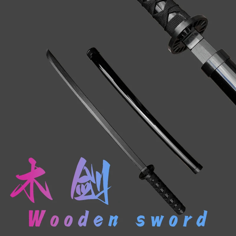 Espada de madera con vaina, accesorios de estilo antiguo, espada de madera, guerrero, juego de rol, anime, modelo de arma de espada de cosplay, espada de madera