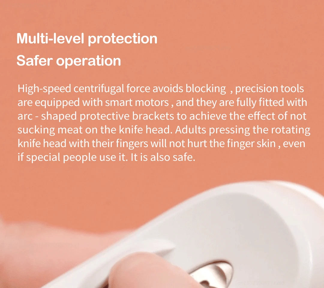 Cortauñas automático eléctrico Youpin, ligero, seguro para el hogar, rápido, luz LED, herramientas portátiles para el cuidado de las uñas de bajo decibelio