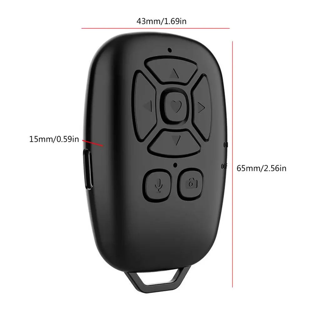 Control remoto inalámbrico para cámara de teléfono, botón de control remoto para teléfono móvil con Bluetooth, pulsador, pasador de página, control remoto recargable para Android IOS