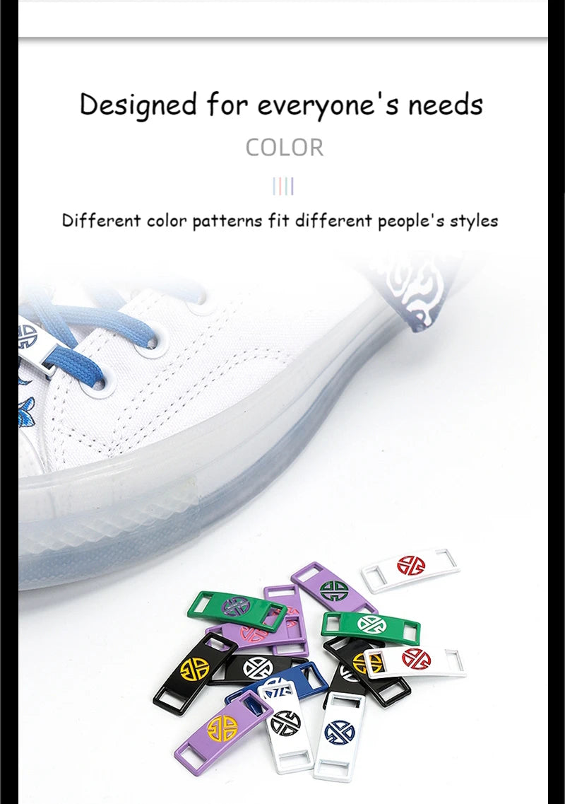 2PCS/Pair New AF1 Shoelaces Metal Buckle Sneakers Shoelace Decorations Shoe Charms Sports Metal Kits Shoes Accessories Luxurious