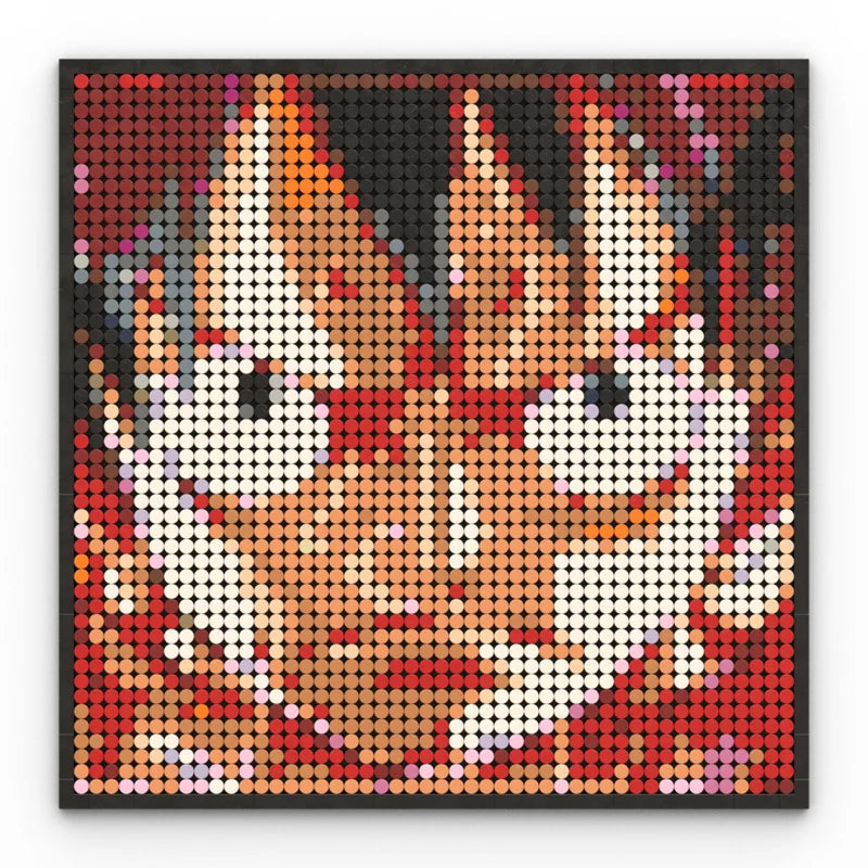 One Piece Anime Figures Luffy Brook Nami Robin Sanji Franky Blocks Brick Pixel Art Decoration Toys Kids Christmas Birthday Gifts