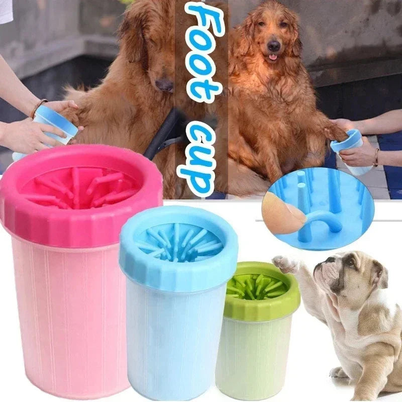1pc Dog Foot Wash Artifact Cat Puppy Foot Cup Wash Paw Cleaning Free Scrub Automatic Foot Wash Pet Cup