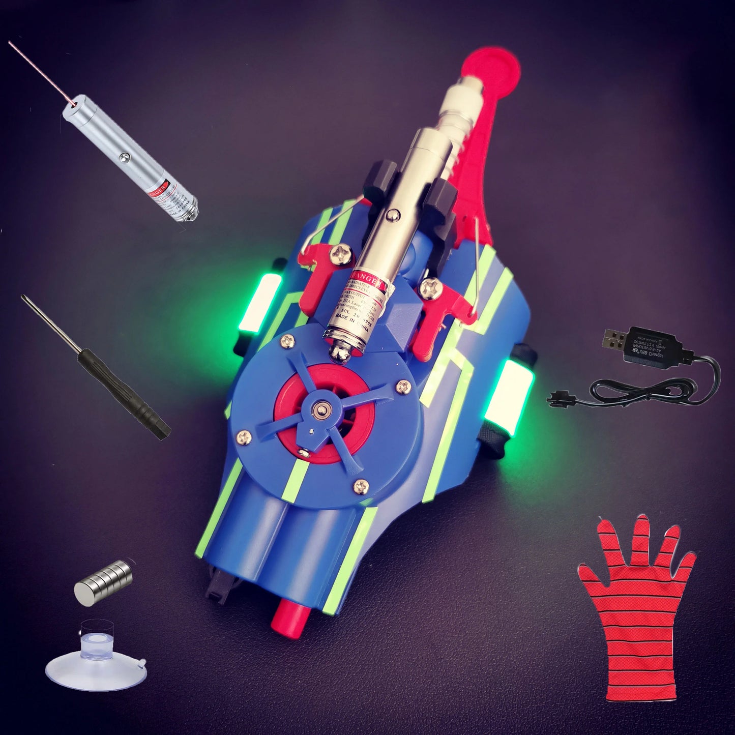 2024 Fully Automatic Spider-man: Far From Home Spiderman Web Shooters Spider Silk Rope Device Cosplay Props Toy Christmas Gift