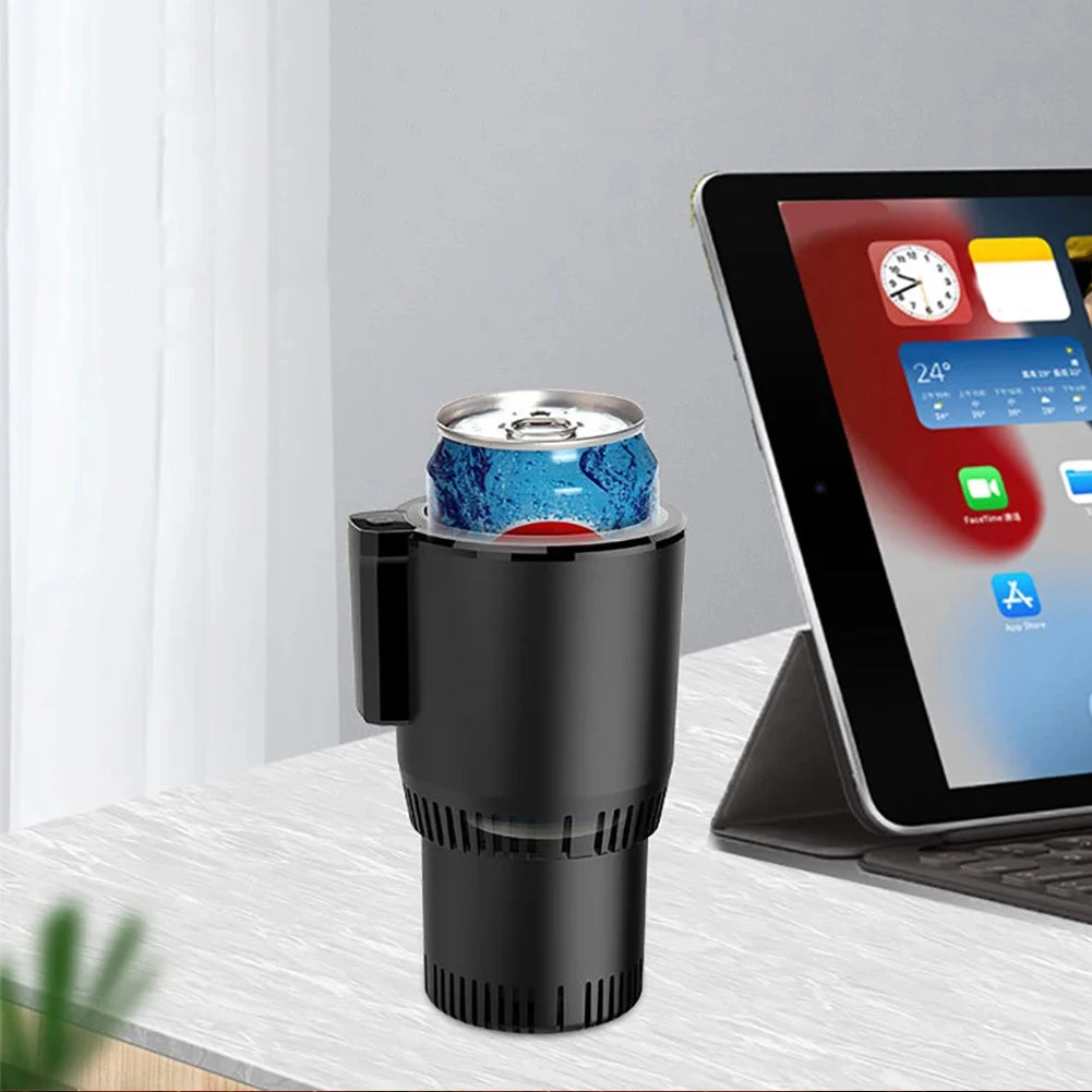 Portable Smart 2 In 1 12V Car Cup Cooler Warmer For Outdoor Travelling Mini Auto Refrigerator Cooling Heating Cup Drinks Holder