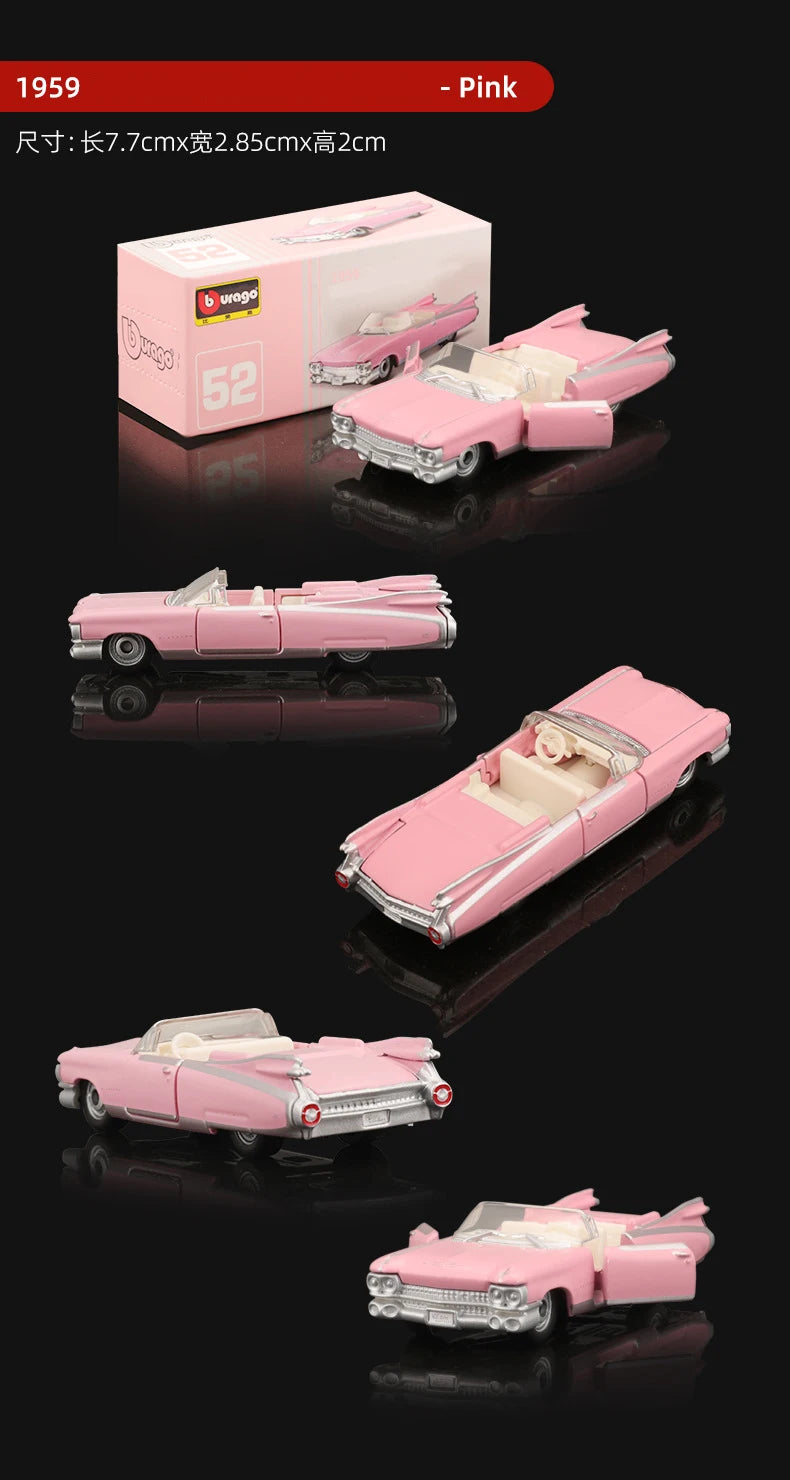 1/64 Simulated Parking Lot Model Classic Static Car Bburago Alloy Diecasting Vehicles Miniature Scene Assembly Display Frame Toy