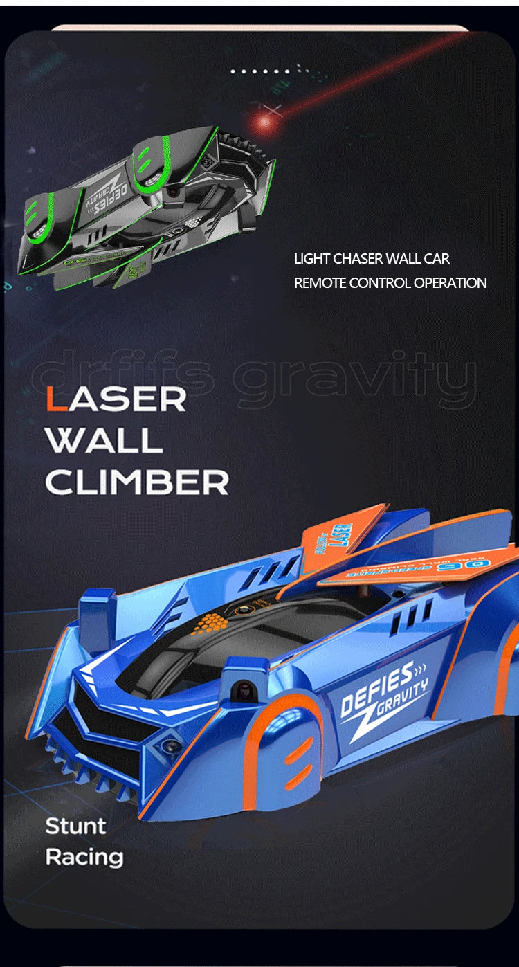 RC Car Stunt Infrared Laser Tracking Wall Ceiling Climbing Vehicle Toys For Children Remote Control Cars Follow Light Gifts boys