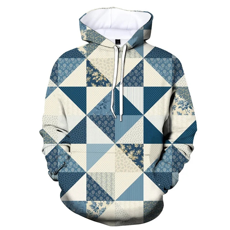 Three-dimensional Geometric 3D Print Hoodies Men Women Oversized Hoodie Pullovers Hooded Sweatshirt Tracksuits Coat Kid Clothing