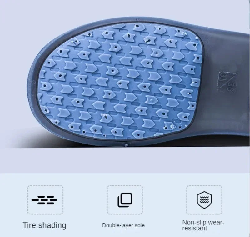1 funda impermeable de silicona para zapatos, botas de lluvia de caña alta, protector antideslizante para zapatos, calzado grueso reutilizable para exteriores