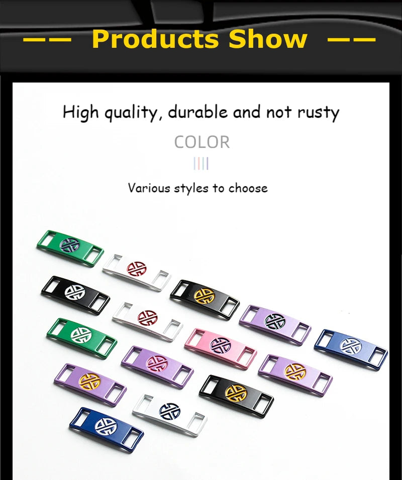 2PCS/Pair New AF1 Shoelaces Metal Buckle Sneakers Shoelace Decorations Shoe Charms Sports Metal Kits Shoes Accessories Luxurious