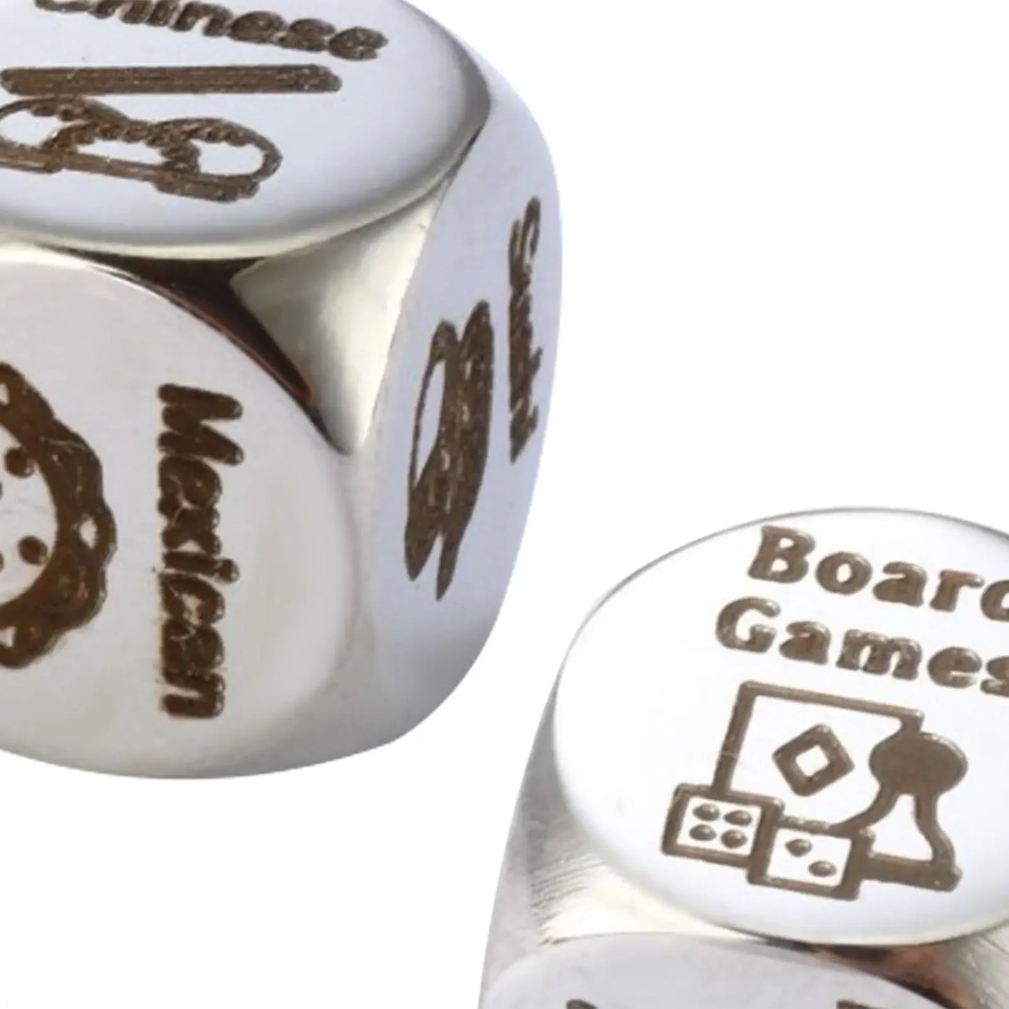 Food Dice Husband Wife Boyfriend Girlfriend Stainless Steel Valentines Gifts Dice for Wedding Birthday Anniversary Honeymoon
