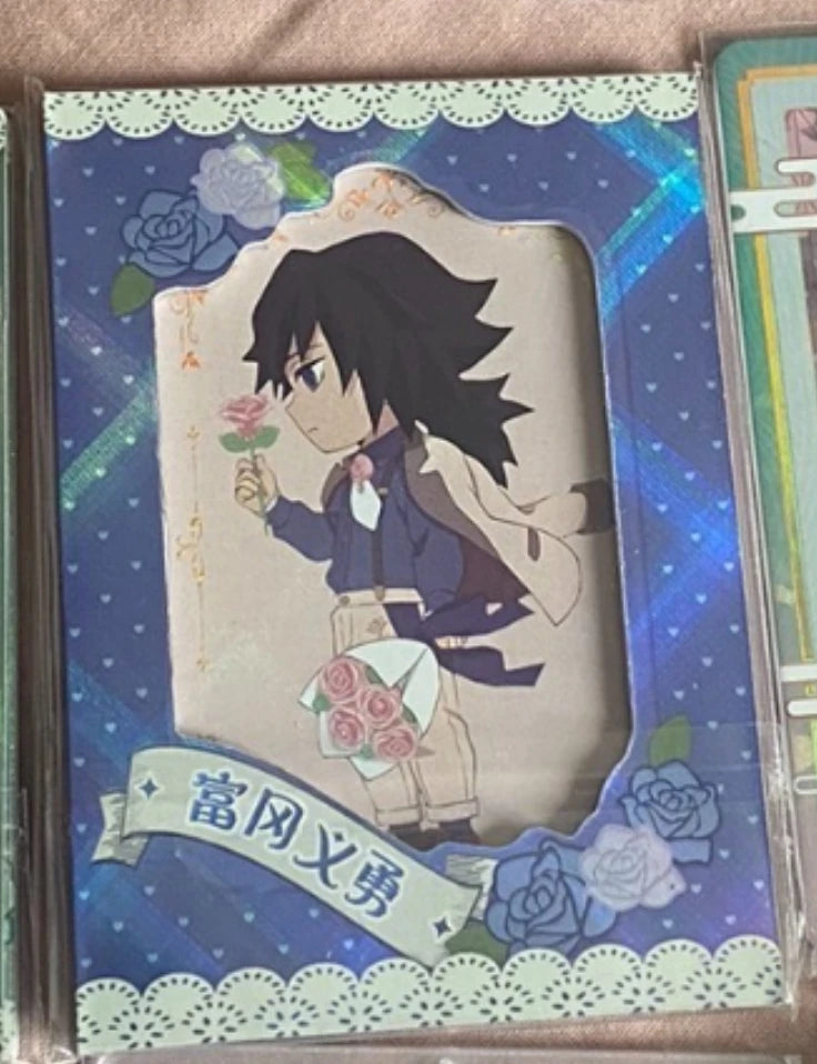 Anime Demon Slayer Kamado Tanjirou Agatsuma Zenitsu Kochou Shinobu Kanroji Mitsuri Rare Collection Card Birthday Gift Toys