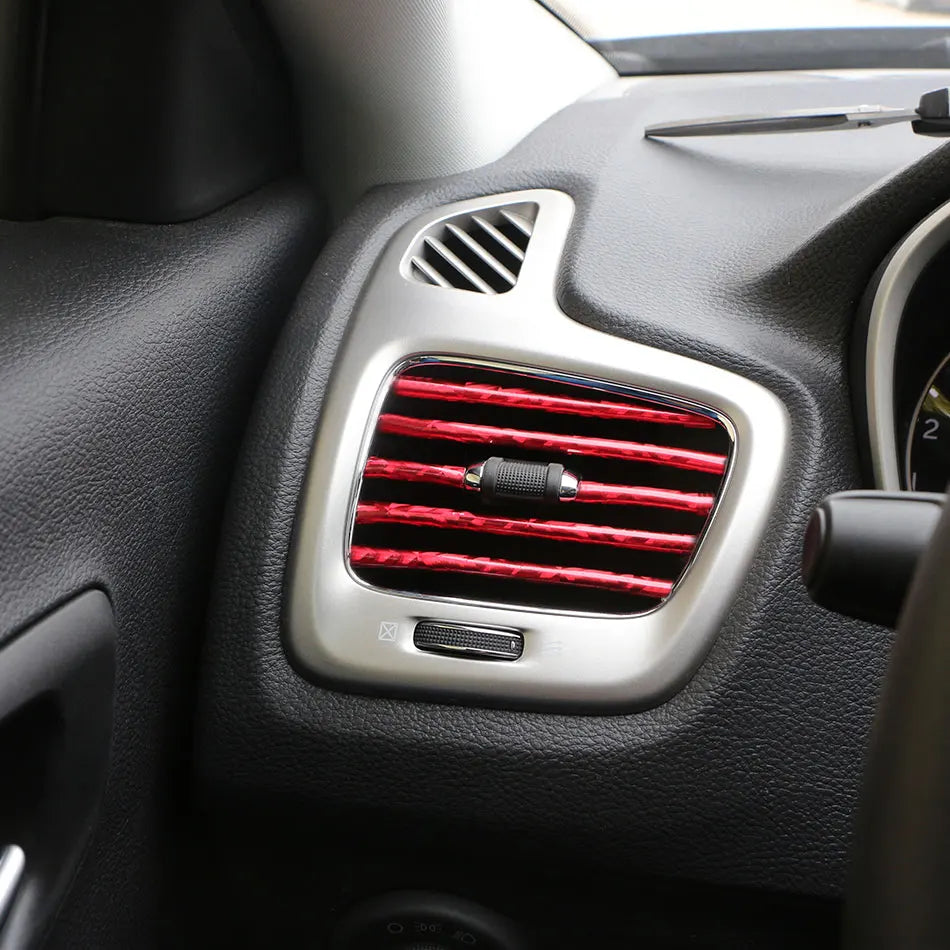 1m DIY Air Conditioner Outlet Decorative Strip AC Vent U Shape Moulding Trim Decor Protector Strips Car Accessories
