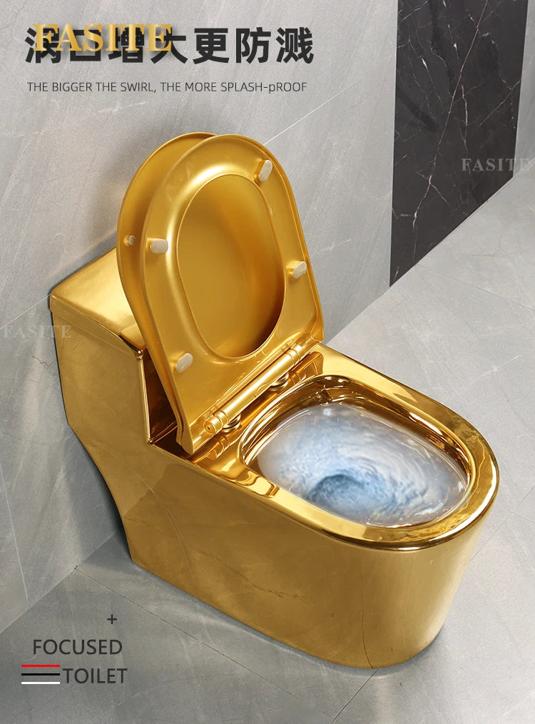 Art Gold Toilet, Water Closet, Odor Proof Toilet, Spray Connected Household Use