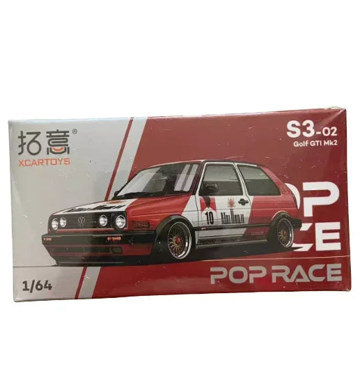 Premium scale model XCARTOYS POPRACE 1/64 Co-branded float series Porsche Martin GTR Alloy model toy, a Christmas gift for boys