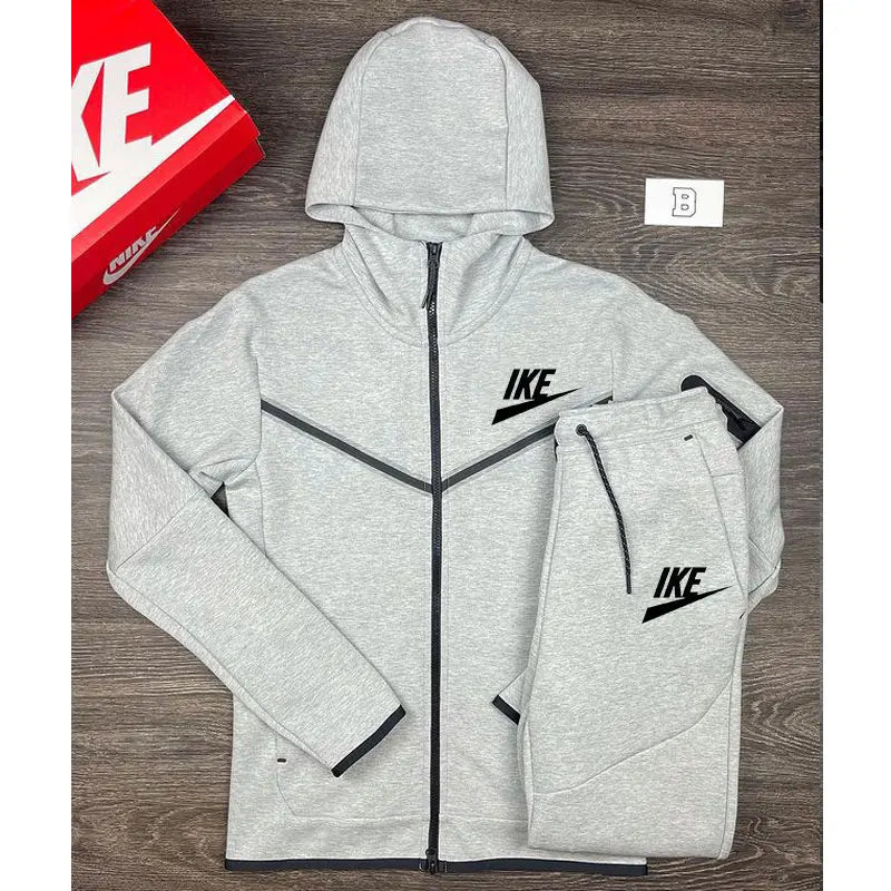 2024 Men's Leisure Sportswear For Men Spring And Autumn New Outdoor Hooded Windbreaker Jacket And Sweatpants Two-piece Set