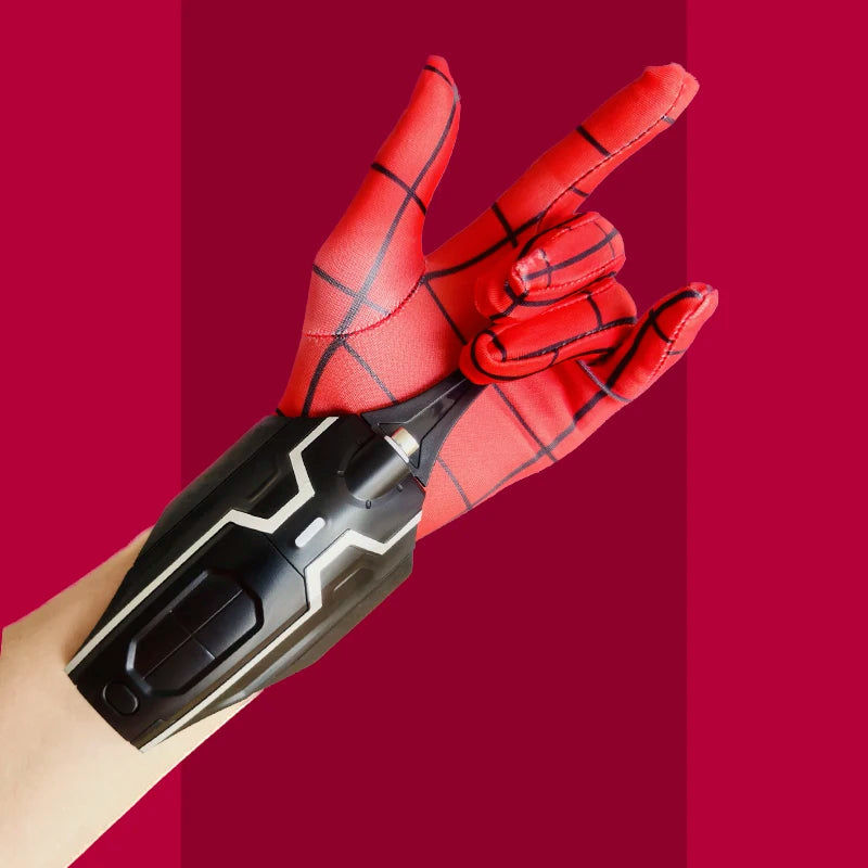Lanzadores de muñeca, tiradores, accesorios de cosplay de Peter Parker, dispositivo de disparo, juguetes para niños, Spider-Man, juguete de lanzamiento de seda, lanzadores de telarañas