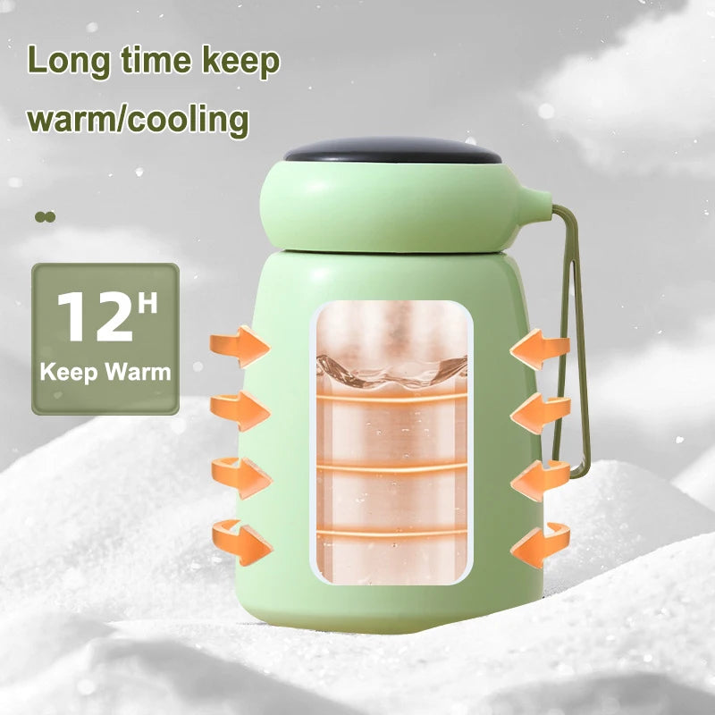 320ml Mini Thermo Bottle Coffee Pot With Temp Display Stainless Steel Water Bottle Thermal Mug Vacuum Flasks Christmas Gift