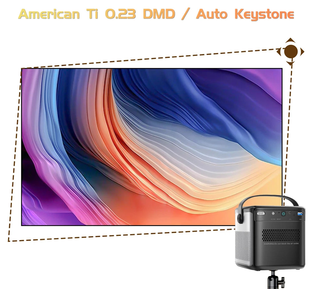 TouYinger G5 Portable 4K Projector 1080p Home Theater Full HD Projetor Android Dlp Beamer 3d U80 Cinema Smartphone with Battery