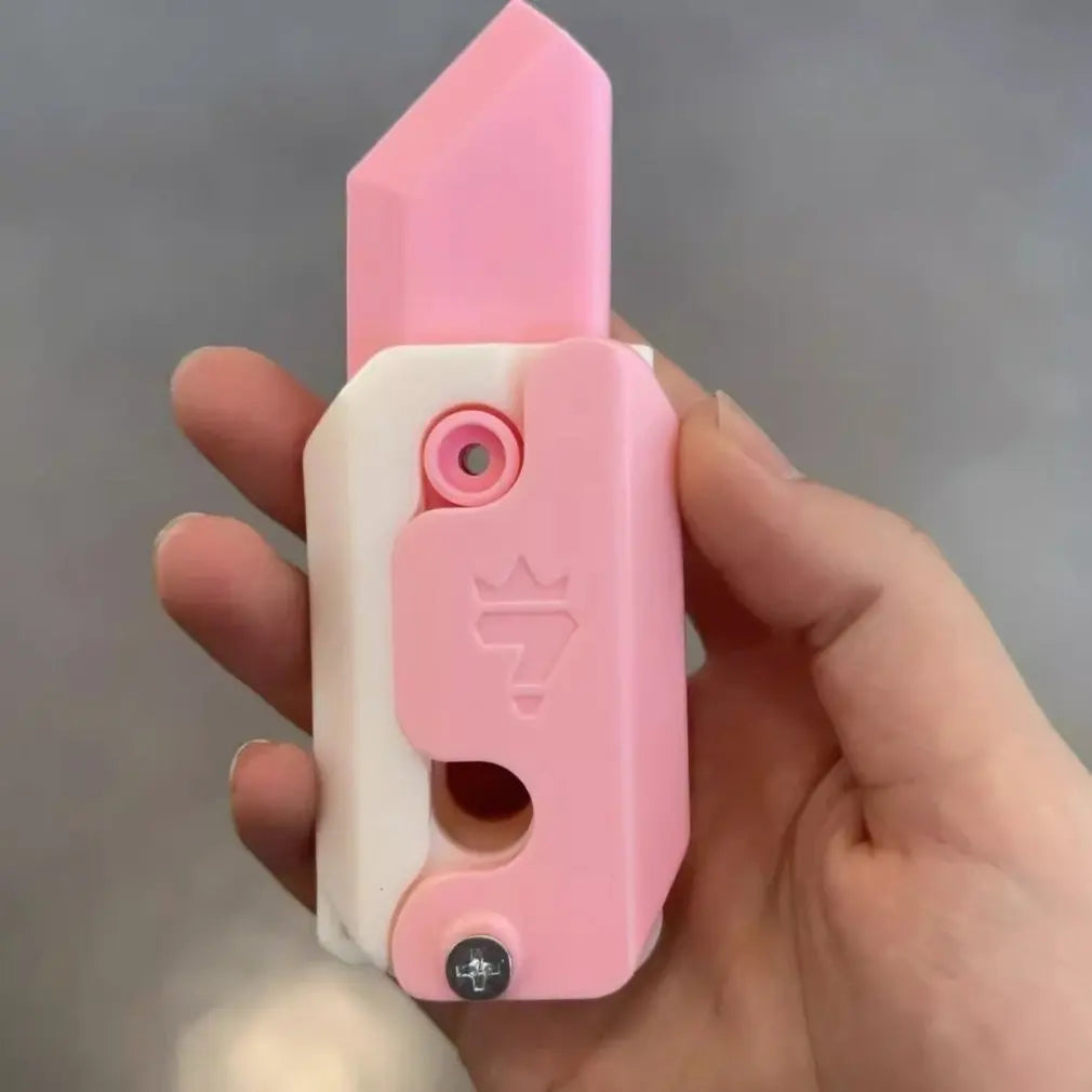 2023 Hot Sales 3D Carrot Gravity Knifes Toys Decompression Push Card Toy 3D Printing Gravity Knife Carrot Knife Kids Toys Gifts