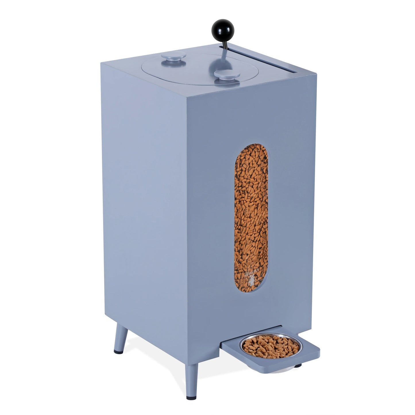 Vintage Style 10L Grey Pet Storage Feeder Moisture-proof Healthy Cat and Dog Food Bucket High-end No stoop