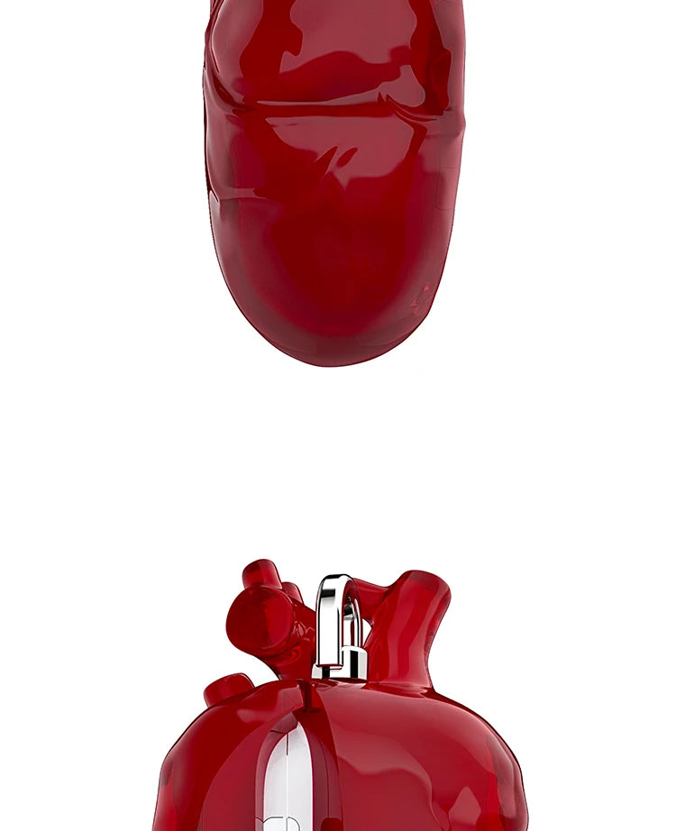 Airpods Earphone Case Original Design Transparent Red Heart Earphone Protective Cover Liquid Silicone Arpods 3 Protective Cover