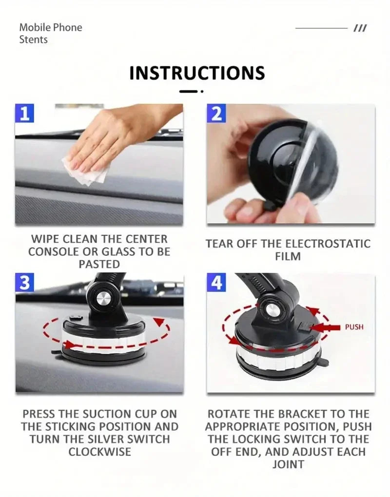 360 Rotating GM car phone stand Mobile windshield stand iPhone Samsung Xiaomi hands-free driving car phone stand