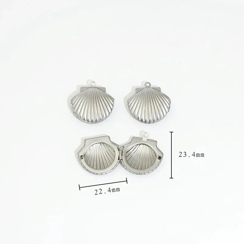 BoYuTe (20 Pieces/Lot) 316 Stainless Steel Oval Shaped Locket Pendant Can Open Photo Locket Diy Jewelry Materials