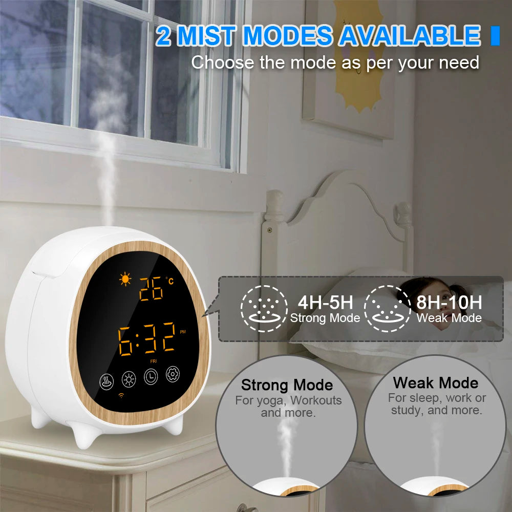 Tuya Smart WiFi Air Humidifier Essential Oil Diffuser With Alarm Time Clock Remote Control Aromatherapy Humidifiers Diffusers