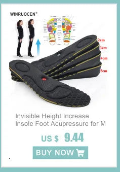 3-9cm Height Increase Insoles for Men Women Elevator Shoes Cushion Unisex Sneakers Heel Lifting Insert Heighten Insoles