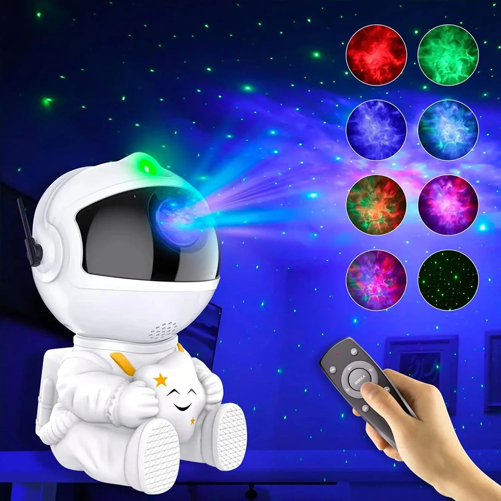 Projecteur d'étoiles, veilleuse de galaxie, projecteur d'astronautes, projecteur d'espace avec télécommande pour nébuleuse, pour chambre à coucher et maison