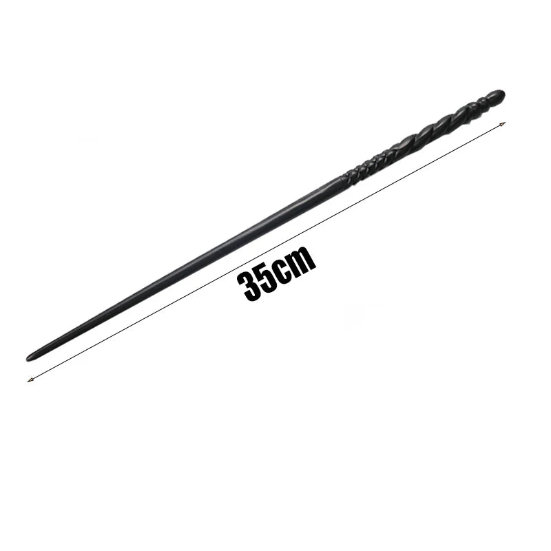 35-42cm Metal Core Potters Magic Wand 20 Species Cosplay Dumbledore Voldemort Malfoy Snape Wands Toys Ticket Badge As Free Gift