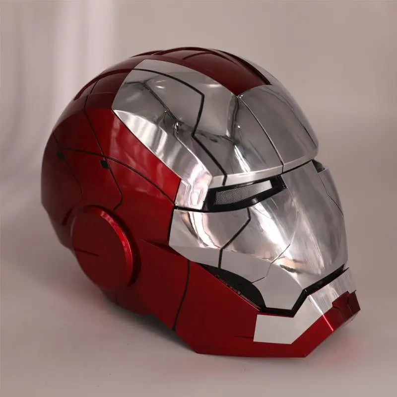2024 New 1:1 Marvel Iron Man Mk5 Electric Helmet Multi-piece Opening And Closing Helmet Voice Control Eyes Model Adult Toy Gifts