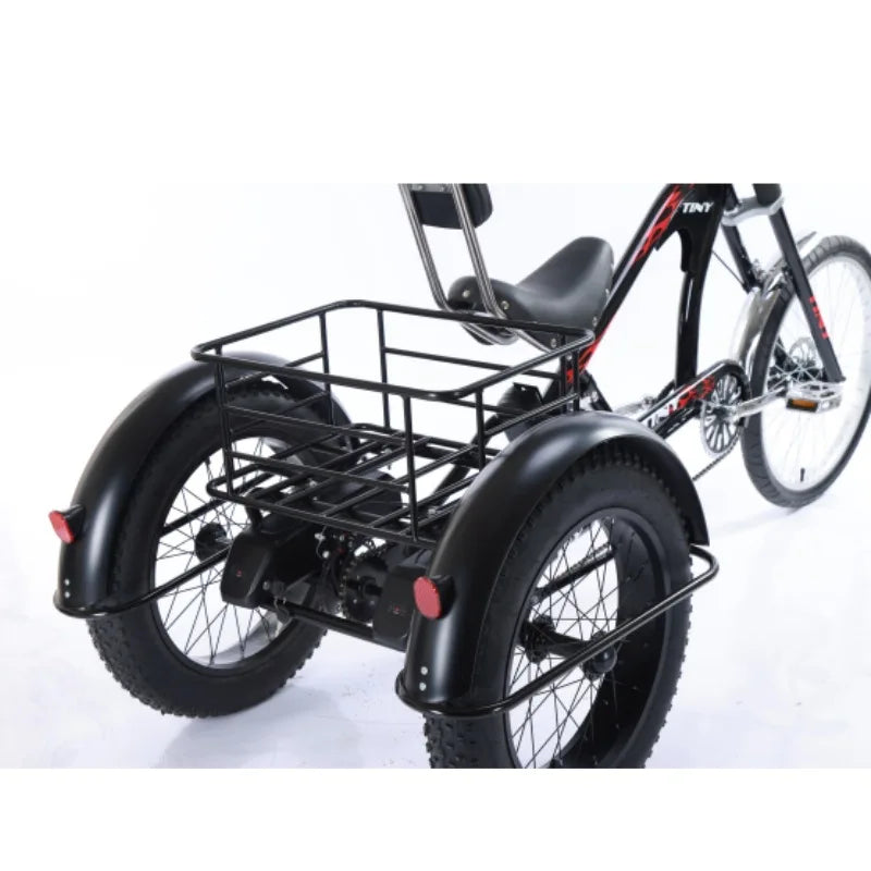 3-Wheeled Electric Tricycle for Adults, 15Ah, 30Ah, 50Ah, 350W,20 ", 3 Wheeler Electric Bicycle for Old People, Basket Ebikes
