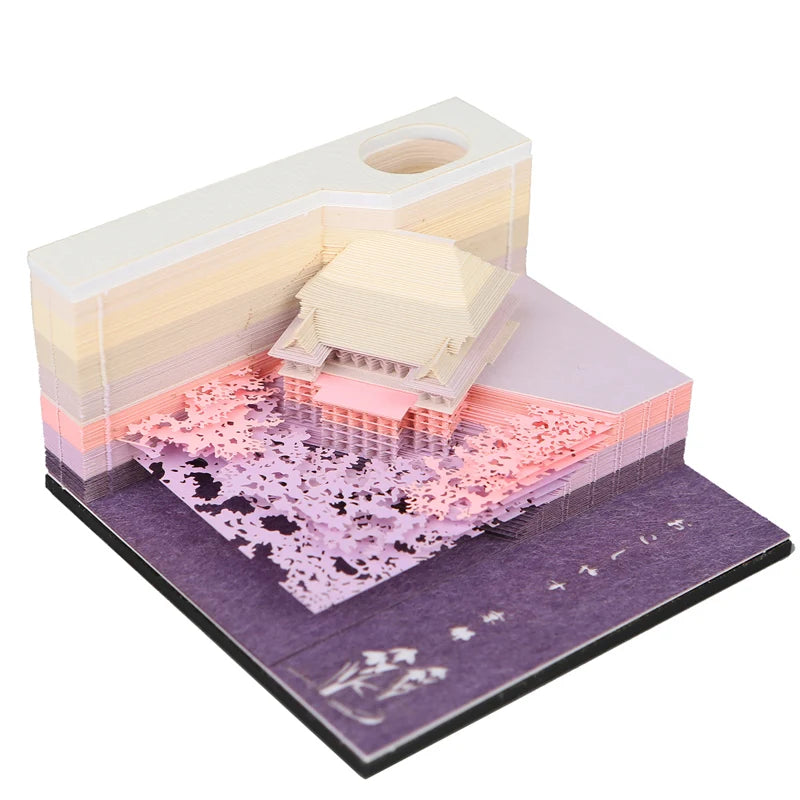 3d calendar 2025 memo pad 3d sticky pads crafting new Year's gift paper art 3d sculpture desk accessories small gifts for guests