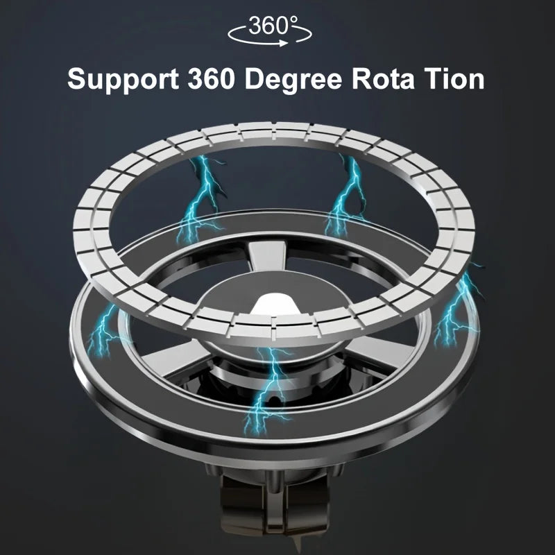 Aluminum alloy magnetic car phone holder, universal 360 ° rotatable shock-absorbing telescopic folding phone holder Accessories