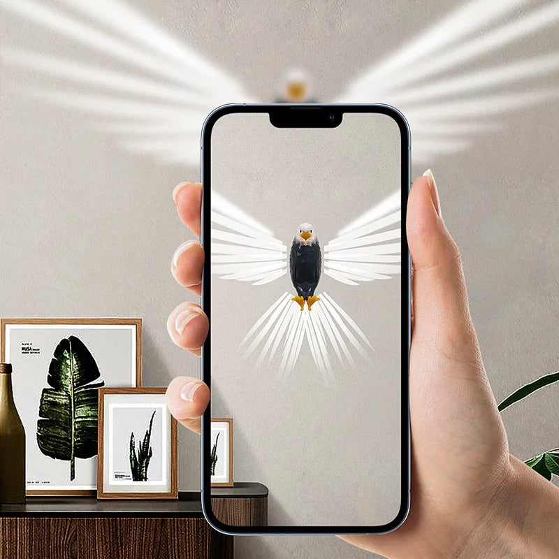 Lámpara de pared navideña con forma de búho y águila, proyector moderno y creativo, luz LED de pared con control remoto y ahorro de energía para Halloween