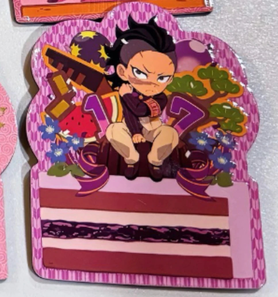 Anime Demon Slayer Kamado Tanjirou Agatsuma Zenitsu Kochou Shinobu Kanroji Mitsuri Rare Collection Card Birthday Gift Toys