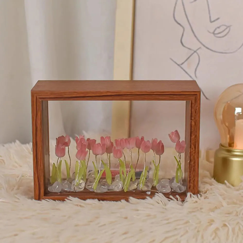 20PCS Tulip Nightlight Handmade DIY Photo Frame Huahai Home Decoration Atmosphere Lamp Valentine's Day Christmas Birthday Gift