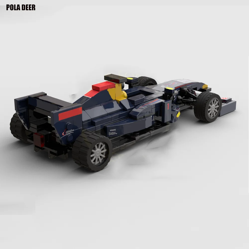 Poladeer 250 Pcs F1 Formula RB7 Racing Car Creative Design Assembly Custom Building Blocks Puzzle Model Boy Toy Holiday Gift